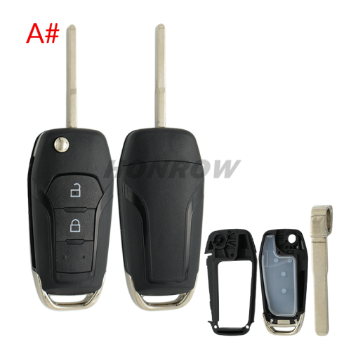 For Ford 2/2+1/3/3+1 button remote key shell ,the battery clamp on pcb board