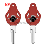 For MV motorcycle key shell with right key blade