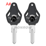 For MV motorcycle key shell with right key blade