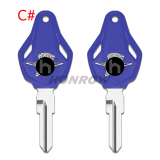 For MV motorcycle key shell with right key blade