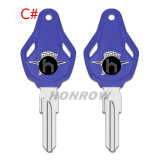 For MV motorcycle key shell with right key blade
