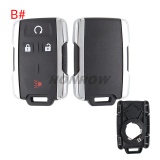 For Chevrolet black 2+1/3 +1/4+1/5+1 buttons remote key shell,the side part is white