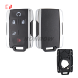 For Chevrolet black 2+1/3 +1/4+1/5+1 buttons remote key shell,the side part is white