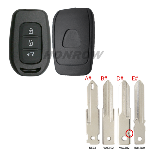 For Renault 3 button Key shell with blade , please choose the blade which you need