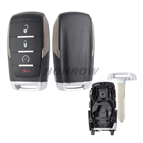 For Chrysler 3+1 button flip remote key shell