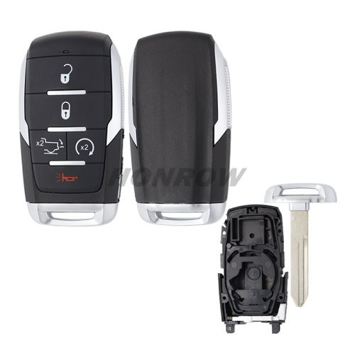 For Chrysler 4+1 button flip remote key shell