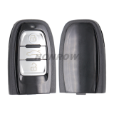 For Audi  3 button remote key shell with blade with stove-varnish cover