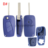 For Fiat 2/3 button flip remtoe key blank