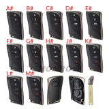 For Lexus 2/2+1/3/3+1 button remote key blank with key blade