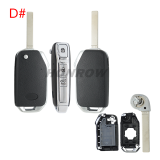 For new Kia 3/4 buttons flip remote key shell