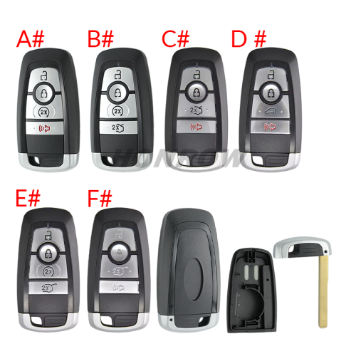 For Ford 4 button remote key shell with blade，please choose the key type
