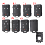 For Chevrolet black 2+1/3+1/4+1/5+1 buttons remote key shell, the side part is black