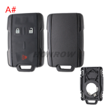 For Chevrolet black 2+1/3+1/4+1/5+1 buttons remote key shell, the side part is black