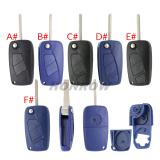 For Fiat 2/3 button flip remtoe key blank