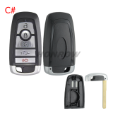 For Ford 5 button remote key shell with blade,please choose the key type