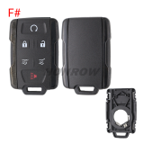For Chevrolet black 2+1/3+1/4+1/5+1 buttons remote key shell, the side part is black