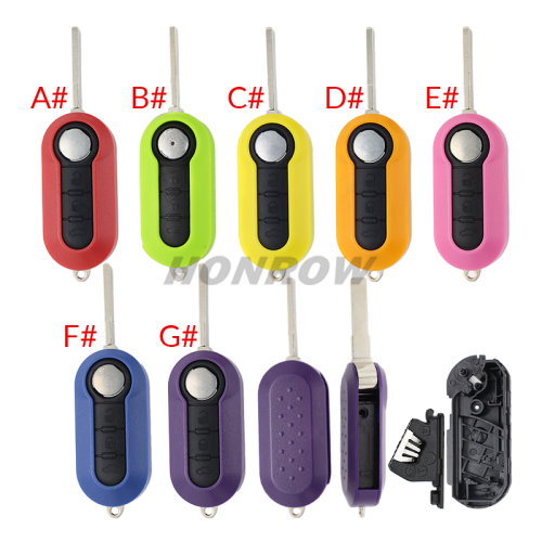 For Fiat 3 button flip remtoe key blank,please choose the color.