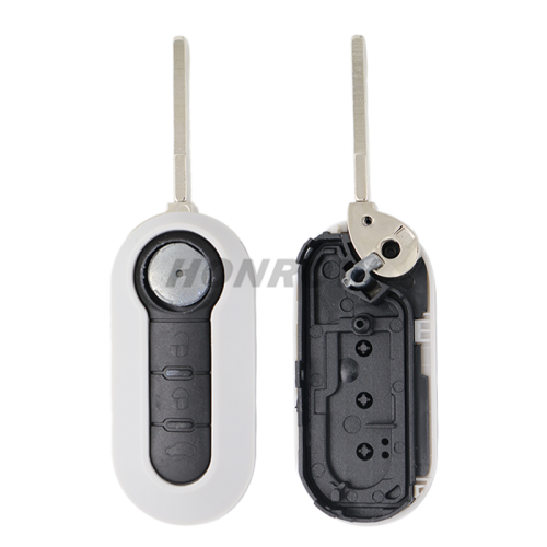 For Fiat 3 button flip remtoe key blank grey color