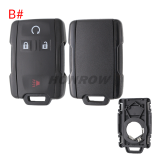 For Chevrolet black 2+1/3+1/4+1/5+1 buttons remote key shell, the side part is black