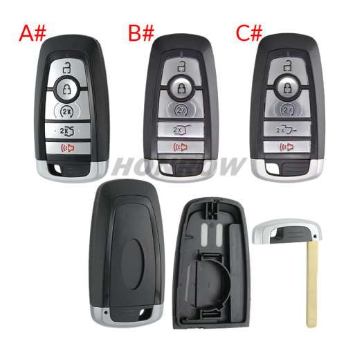 For Ford 5 button remote key shell with blade,please choose the key type