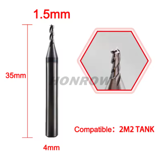 1.5mm*D4 Milling Cutter use for new Tank 2M2 pro key cutting machine