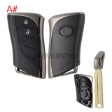 For Lexus 2/2+1/3/3+1 button remote key blank with key blade