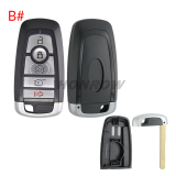 For Ford 5 button remote key shell with blade,please choose the key type
