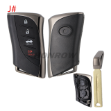 For Lexus 2/2+1/3/3+1 button remote key blank with key blade