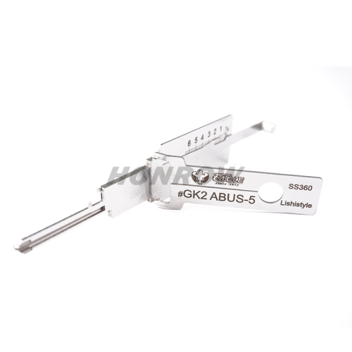 Lishi Tool SS360 #GK2 ABUS-5 2 in 1 lock pick lishi style lock pick  2 in 1 tool