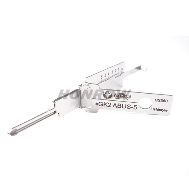 Lishi Tool SS360 #GK2 ABUS-5 2 in 1 lock pick lishi style lock pick  2 in 1 tool