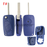 For Fiat 2/3 button flip remtoe key blank