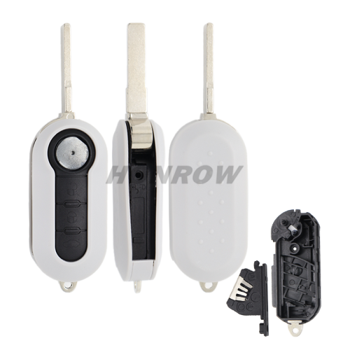 For Fiat 3 button flip remtoe key blank grey color
