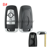 For Ford 4 button remote key shell with blade，please choose the key type
