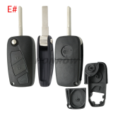 For Fiat 2/3 button flip remtoe key blank