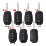 For Renault 3 button Key shell without logo,please choose the key blade