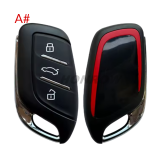 For MG 3 button remote key shell with emergency blade without logo