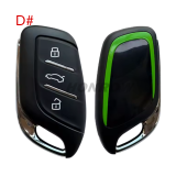 For MG 3 button remote key shell with emergency blade without logo
