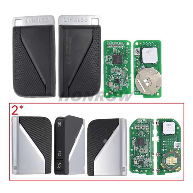 Original For LYNK CO Car 3 button Keyless Remote Smart Key with ID8A and 3 Buttons 433MHz 2PCS/set