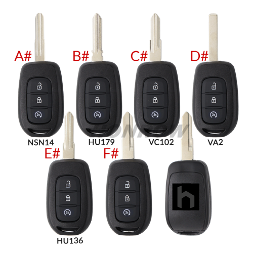 For Renault 3 button Key shell,please choose the key blade