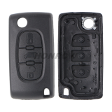 For Fiat 3 buton flip remote key blank without battery place HU83 blade