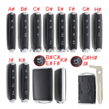For Mazda 2/3/4 button smart remote key shell without logo