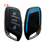 For MG 3 button remote key shell with emergency blade without logo