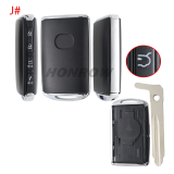 For Mazda 2/3/4 button smart remote key shell