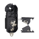 For Fi 3 button flip remote key blank (silver color)