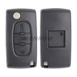 For Fiat 3 buton flip remote key blank with battery place VA2 blade
