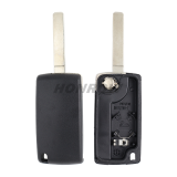 For Fiat 3 buton flip remote key blank with battery place VA2 blade,The back is smooth