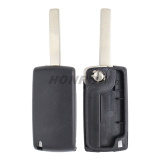 For Fiat 3 buton flip remote key blank without battery place VA2 blade,The back is smooth