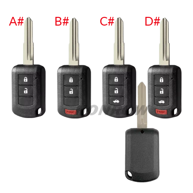 For Mitsubishi 2/2+1/3/3+1 button smart key blank