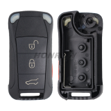 For Por Cayenne 3+1 button flip remote  key blank with with red panic