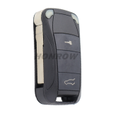 For Por Cayenne 2+1 button flip remote  key blank with red panic